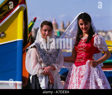 Women in National Costume Malta Stock Photo: 515725 - Alamy