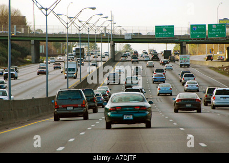 Atlanta Georgia traffic pattern on I 75 Stock Photo