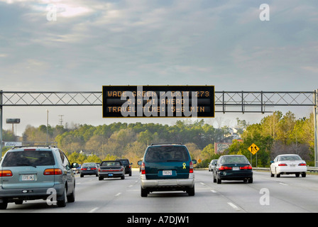 Atlanta Georgia traffic pattern on I 75 Stock Photo: 6746886 - Alamy
