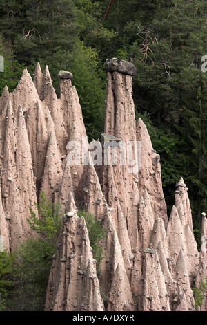 earth pillars in the forest, Italy, Suedtirol, Ritten Stock Photo - Alamy