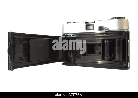 Rear view of vintage film camera Stock Photo