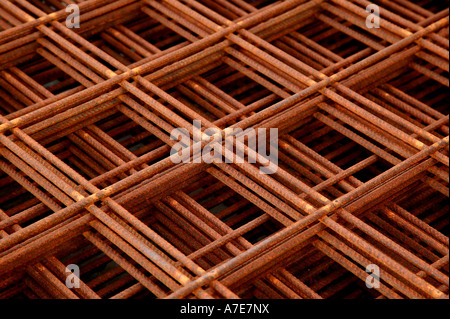 Stack of Steel Reinforcement Elements Stock Photo