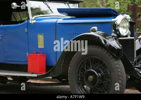 1924 pre-war Old blue Austin, classic cars, cherished veteran, restored old timer, collectible motors, vintage heritage, old preserved, collectable, Stock Photo