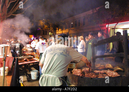 Weekly farmer market on Higuera Street in San Luis Obispo California Stock Photo