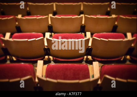 Theater seats KiMo Theater circa 1927 Pueblo Deco Picture Palace Albuquerque New Mexico Stock Photo