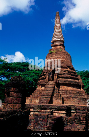 chedi, stupa, prang, Wat Nang Phaya, Si Satchanalai Historical Park, Sukhothai Province, Thailand, Southeast Asia, Asia Stock Photo