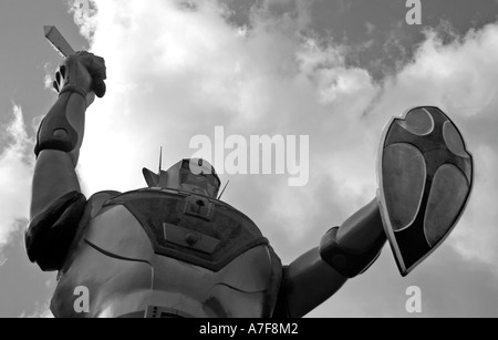 robot statue outside a theme park in Japan Stock Photo