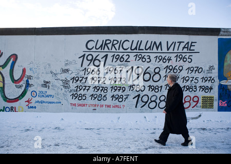 Curriculum vitae of the Berlin Wall, Berlin, Germany Stock Photo - Alamy