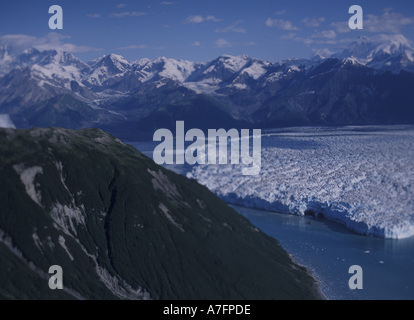 NA, USA, Alaska. St. Elias National Park. Aerial view of Hubbard glacier, Gilbert Point (Medium Format) Stock Photo