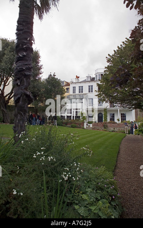 GARDEN AND  HAUTEVILLE  HOUSE OF  VICTOR HUGO   GUERNSEY  CHANNEL ISLANDS GREAT-BRITAIN Stock Photo