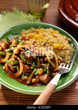 Vegetable Tagine with couscous Stock Photo