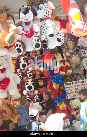 Regent Street International Festival with funfair soft toy stall Stock Photo