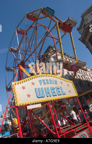 Regent Street International Festival with funfair and without traffic  Ferris wheel Stock Photo