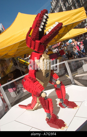 Regent Street International Festival with funfair and without traffic - giant Lego figure Stock Photo