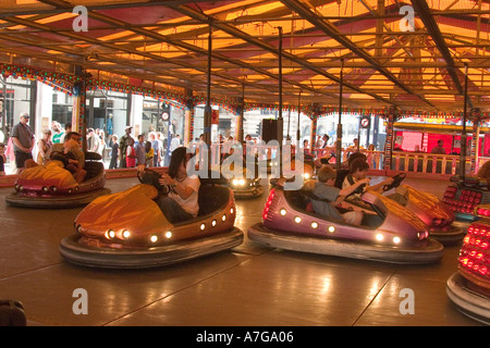 Bumper cars in funfair in Regent Street International Festival. Cars banned for the weekend Stock Photo