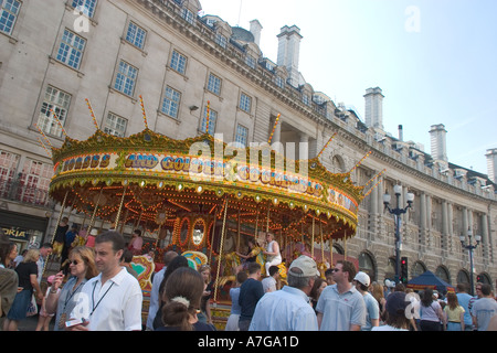 Regent Street International Festival with funfair  carousel Stock Photo