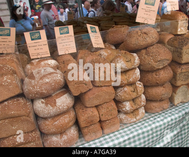 Regent Street International Festival with funfair and without traffic rustic bread for sale Stock Photo