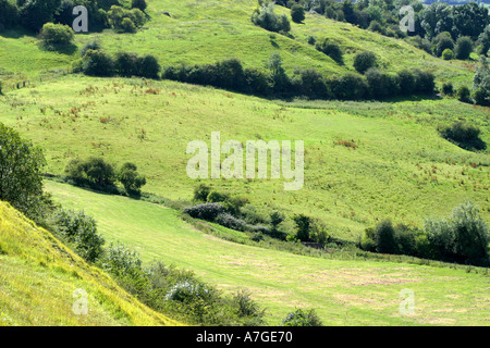 View from top of Birdlip Hill in Gloucestershire Stock Photo