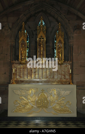 Lichfield Cathedral. St. Chads chapel altar Stock Photo