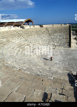 Ancient Ampitheatre in Kourion in Cyprus Stock Photo