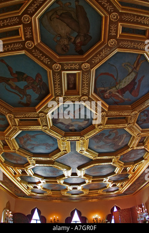 Ceiling details, Interior of Ca d Zan Mansion home of John & Marble Ringling, Sarasota, Florida Stock Photo