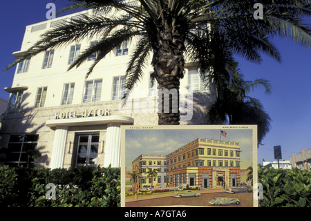 NA, USA, Florida, Miami, South Beach. Astor Place (Old and New) Stock Photo