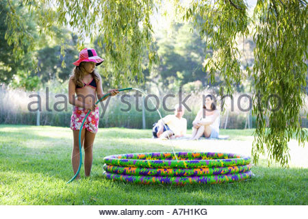 filling pool with hose
