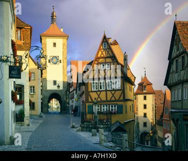 DE - BAVARIA:  Plönlein at Rothenburg-ob-der-Tauber Stock Photo