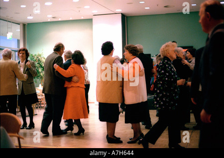 Older people at afternoon tea dance. Stock Photo
