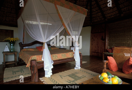 Elsa's kopje room interior, Meru National Park, Kenya Stock Photo