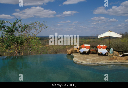 Elsa's kopje swimming pool, Meru National Park, Kenya Stock Photo