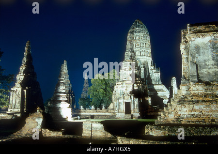 Thailand, Ayudhaya, Wat Chaiwathanaram Stock Photo