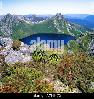 Lake Oberon in Western Arthur Range, Southwest National Park, Tasmania, Australia Stock Photo