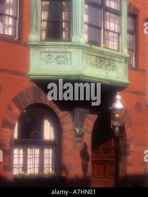 USA, Massachusetts, Boston Gaslight Details, Monument Street Stock Photo