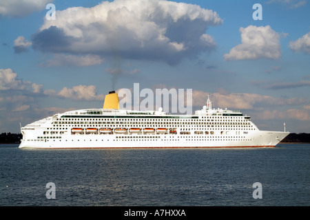 Cruise liner Aurora departing Southampton Water southern England United Kingdom UK Stock Photo