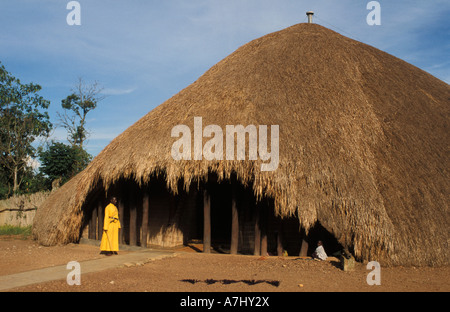 Kasubi tombs the Mulamba or chief gateman guards the burial site of 4 former Buganda kings Kampala Uganda Stock Photo