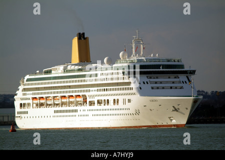 The cruise liner Aurora on Southampton Water in southern England United Kingdom UK Stock Photo