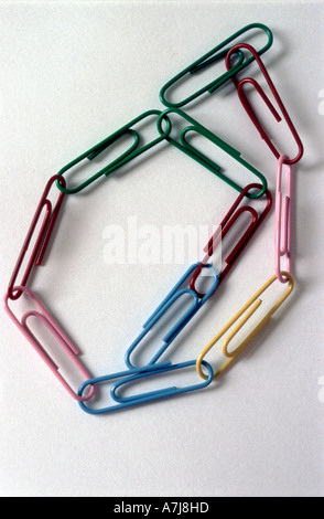 PAPER CLIPS Stock Photo