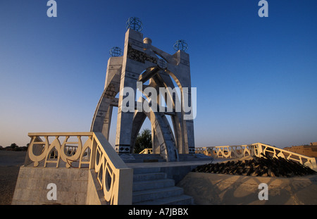 Flamme de la Paix Monument commemorating the end of the Tuareg rebellion, Timbuktu, Mali Stock Photo