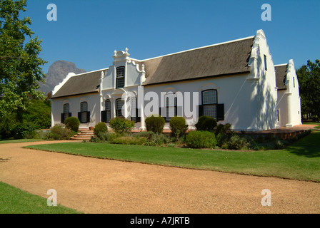 The Beautiful Manor House at Boschendal Winery in Franschhoek Valley Near Stellenbosch South Africa Stock Photo