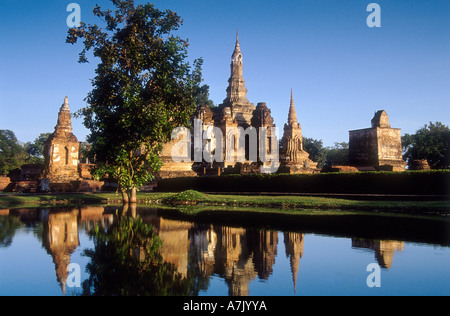 Sukhothai, Wat Mahathat Stock Photo