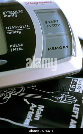 BLOOD PRESSURE MONITORING  MACHINE Stock Photo
