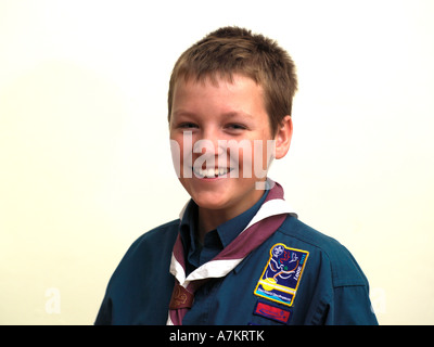 Head & Shoulders Portrait of Boy Scout Stock Photo