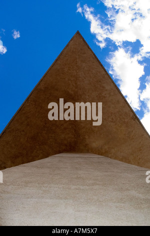 Architectural Triangular Detail of Brasilia's Television Tower Concrete Base Building Stock Photo