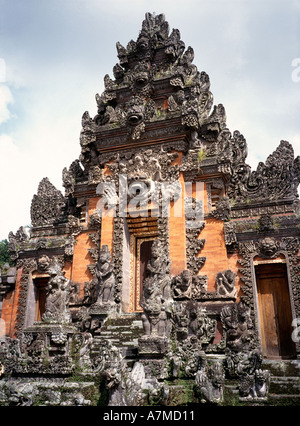 Indonesia Bali Ubud Pura Dea Gede Hindu temple entrance Stock Photo