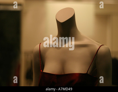 Headless dummy Horizontal Plastic Window display female Stock Photo