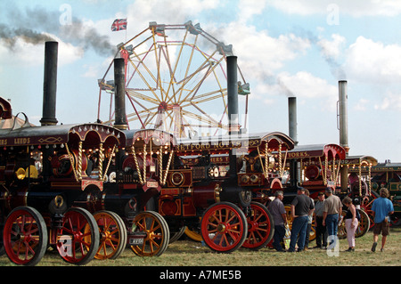 Steam Traction Engines at the Great Dorset Steam Fair at Blandford in Dorset Britain UK Stock Photo