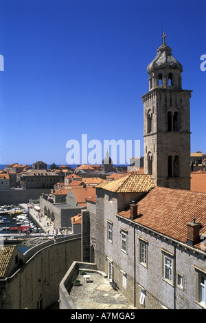 Old Town Dubrovnik as seen from city walls South Croatia Dalmation Riviera The Balkans Stock Photo