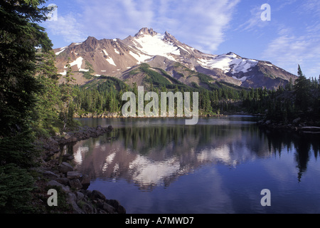 Russel Lake in Mt. Jefferson Wilderness, Oregon Stock Photo