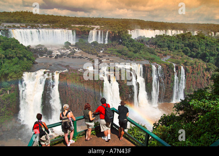 Brazil Iguazu Falls Salto Tres Mosqueteros viewpoint Stock Photo
